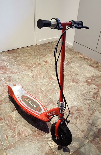 Riding an electric scooter