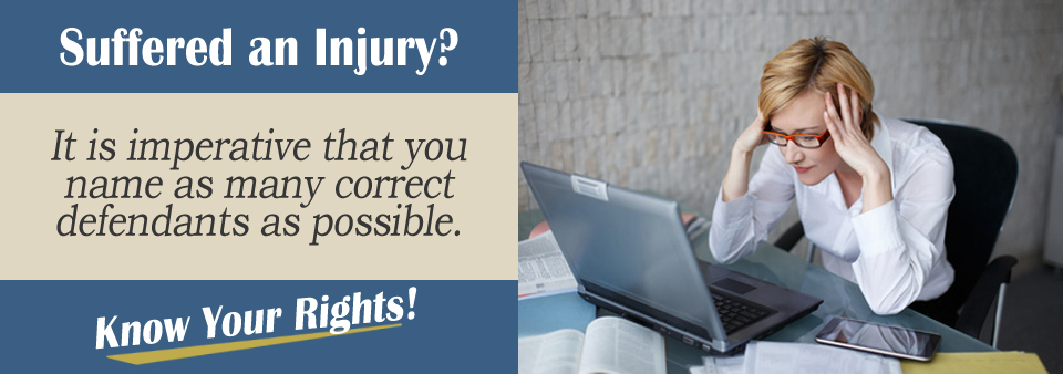 Wondering how to name the defendant in a personal injury case?