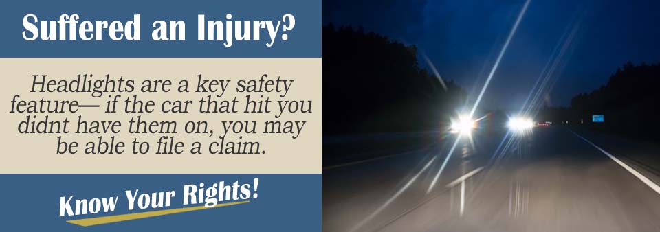 Car Crash No Headlights Personal Injury Lawyer