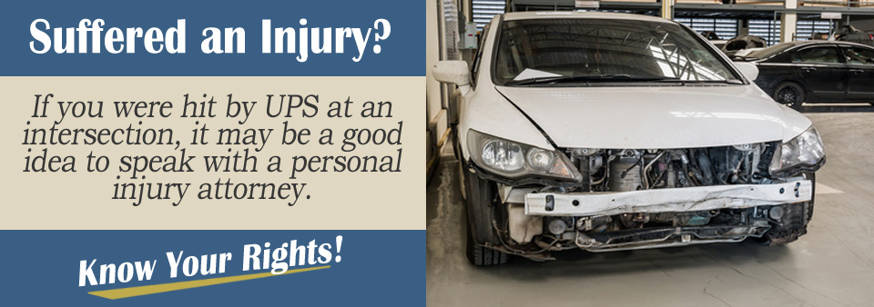 UPS Personal Injury case:<br />
hit at an intersection